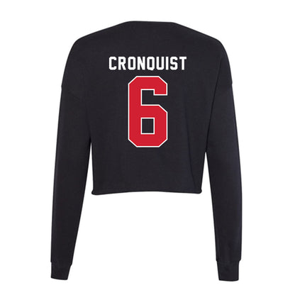 Eastern Washington - NCAA Football : Noah Cronquist - Women's Cropped Crew Fleece-1