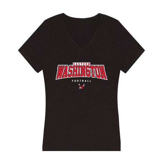 Eastern Washington - NCAA Football : Myles Mayovsky - Women's V-Neck T-Shirt-0