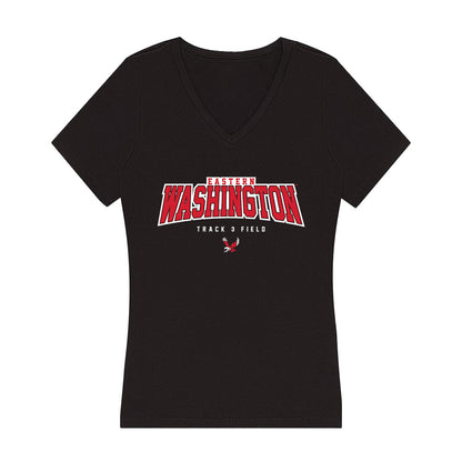 Eastern Washington - NCAA Men's Track & Field : Enoch Okoh - Women's V-Neck T-Shirt-0