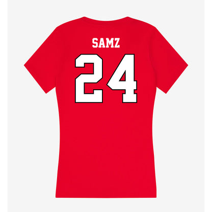 Youngstown State - NCAA Women's Basketball : Bella Samz - Classic Shersey Women's V-Neck T-Shirt-1