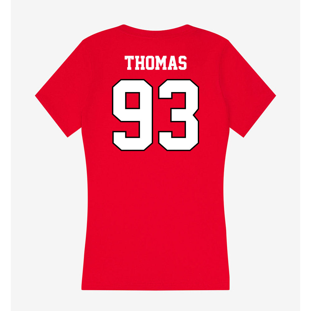 Youngstown State - NCAA Football : Justin Thomas - Classic Shersey Women's V-Neck T-Shirt-1