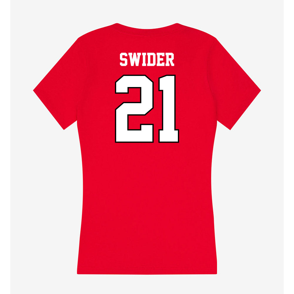 Youngstown State - NCAA Men's Basketball : Connor Swider - Classic Shersey Women's V-Neck T-Shirt-1