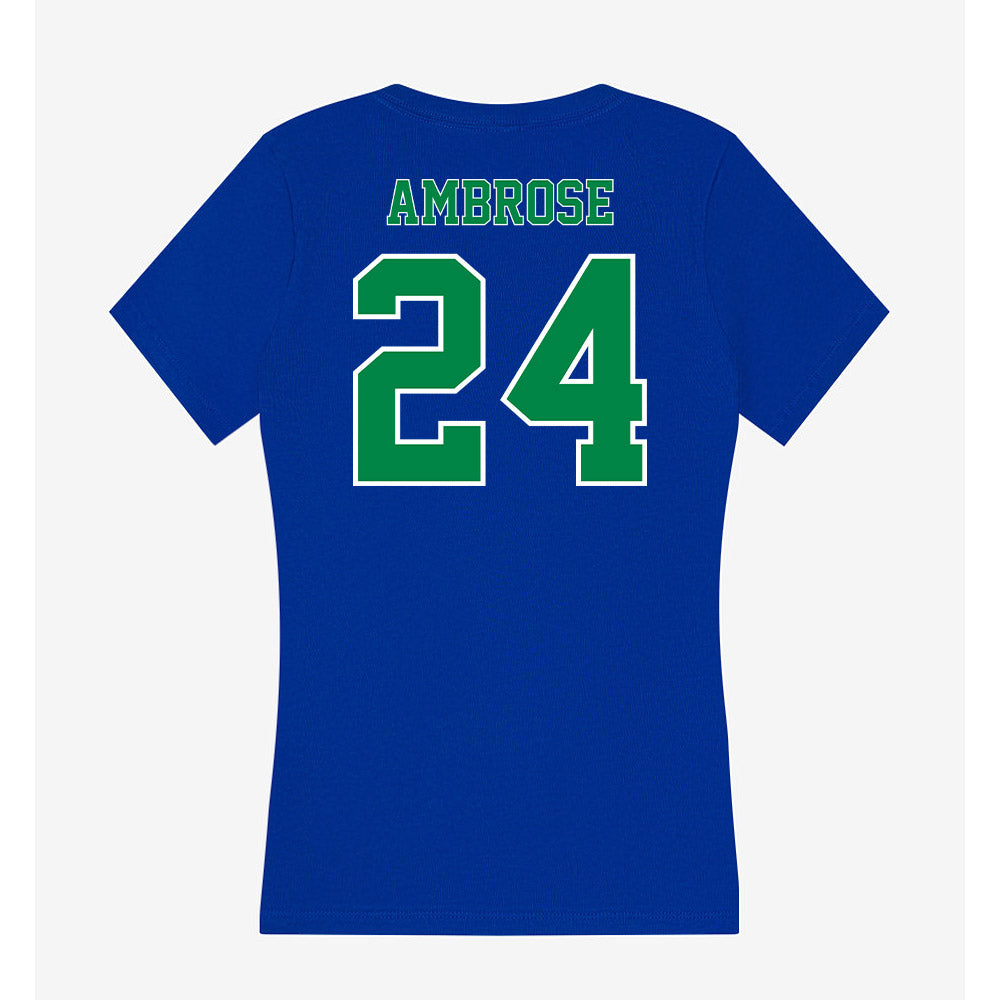 Texas A&M Corpus Christi - NCAA Men's Basketball : Jamal ambrose - Women's V-Neck T-Shirt-1