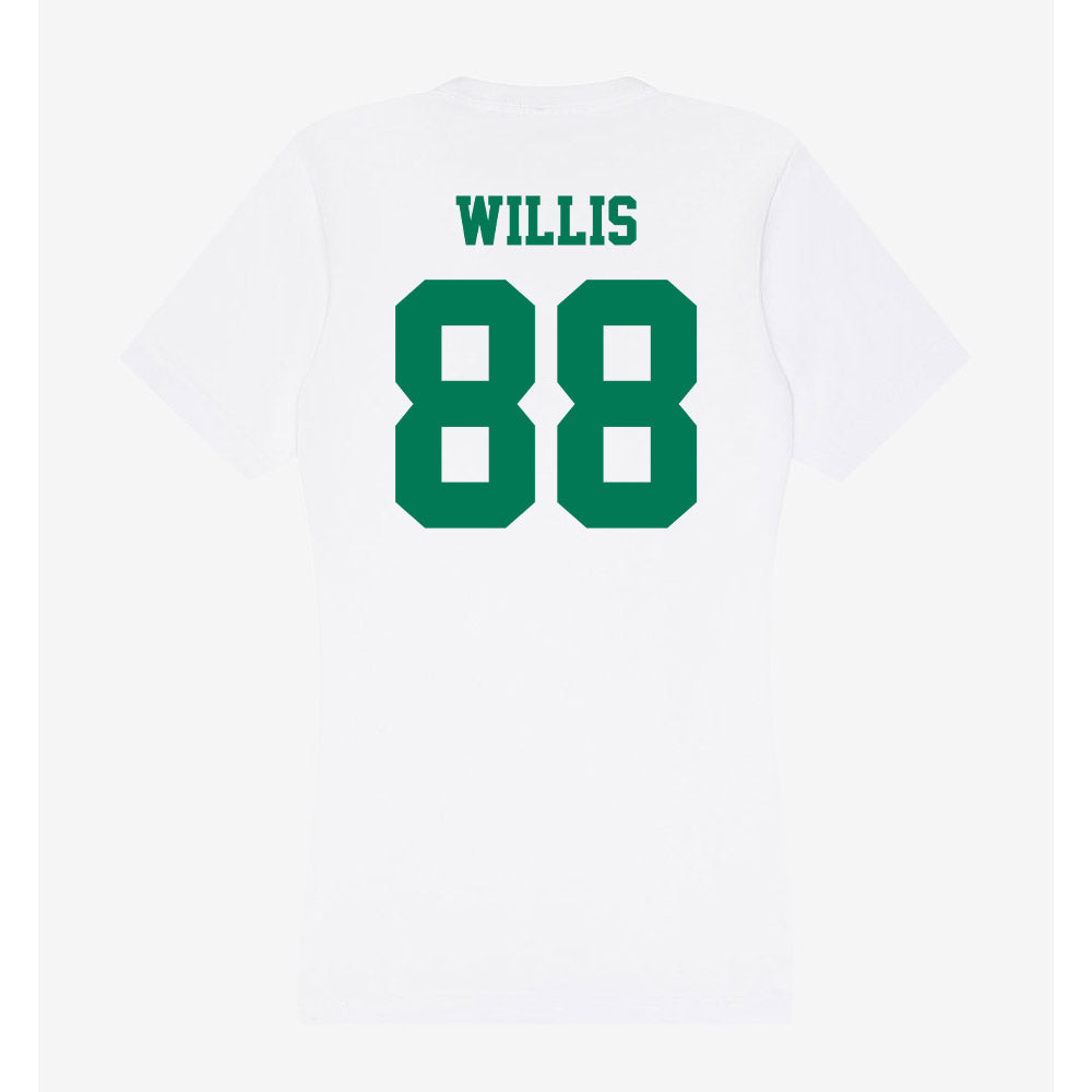 Norfolk State - NCAA Football : Toby Willis - Women's V-Neck T-Shirt-1
