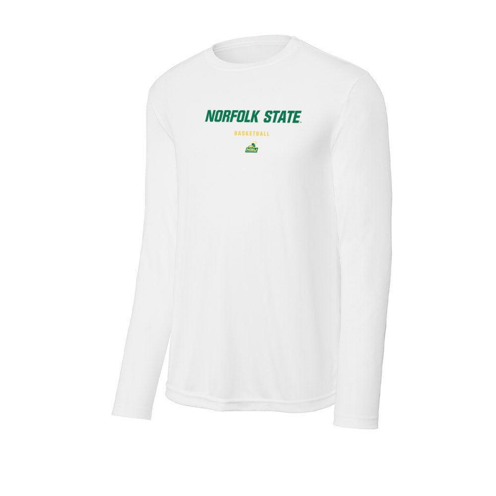 Norfolk State - NCAA Women's Basketball : Jenesis Hill - Activewear Long Sleeve T-Shirt-0