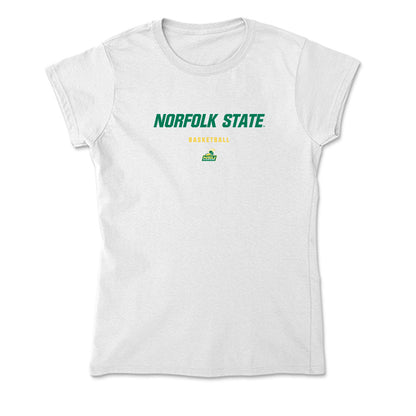 Norfolk State - NCAA Women's Basketball : Jenesis Hill - Soft Style Women’s T-Shirt-0