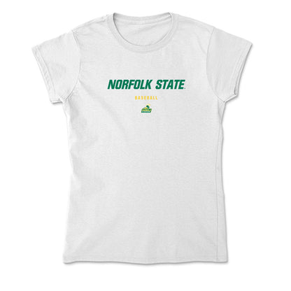 Norfolk State - NCAA Baseball : Donovan Whitfield - Soft Style Women’s T-Shirt-0