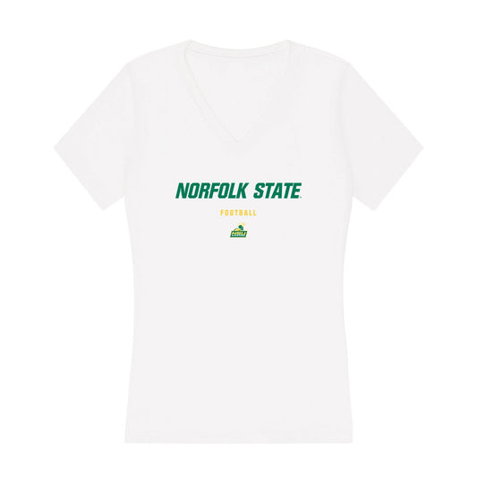 Norfolk State - NCAA Football : Dyral Mcmillan Jr - Women's V-Neck T-Shirt-0
