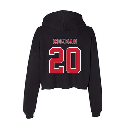 UW River Falls - NCAA Men's Ice Hockey : Parker Korman - Women's Crop Fleece Hoodie-1