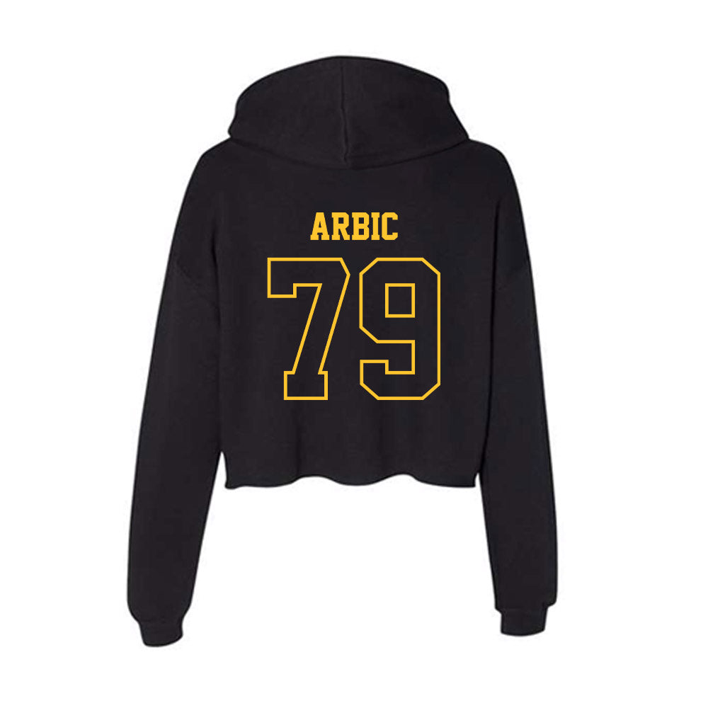 Northern Michigan - NCAA Football : Evan Arbic - Women's Crop Fleece Hoodie-1