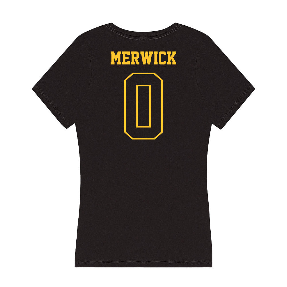 Northern Michigan - NCAA Men's Basketball : Derek Merwick - Women's V-Neck T-Shirt-1