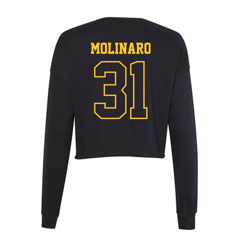 Northern Michigan - NCAA Men's Ice Hockey : Julian Molinaro - Women's Cropped Crew Fleece-1