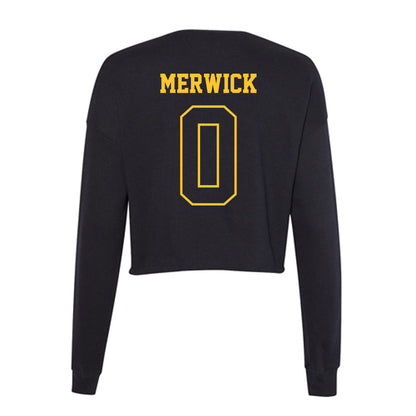 Northern Michigan - NCAA Men's Basketball : Derek Merwick - Women's Cropped Crew Fleece-1