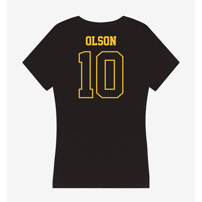 Northern Michigan - NCAA Football : Isaac Olson - Women's V-Neck T-Shirt-1
