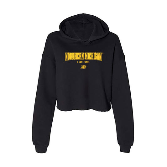 Northern Michigan - NCAA Men's Basketball : Derek Merwick - Women's Crop Fleece Hoodie-0