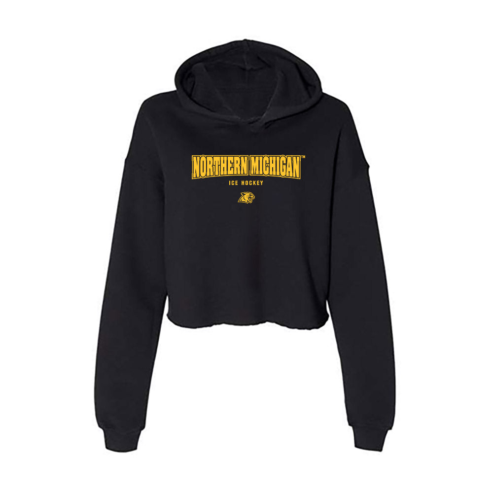 Northern Michigan - NCAA Men's Ice Hockey : Julian Molinaro - Women's Crop Fleece Hoodie-0