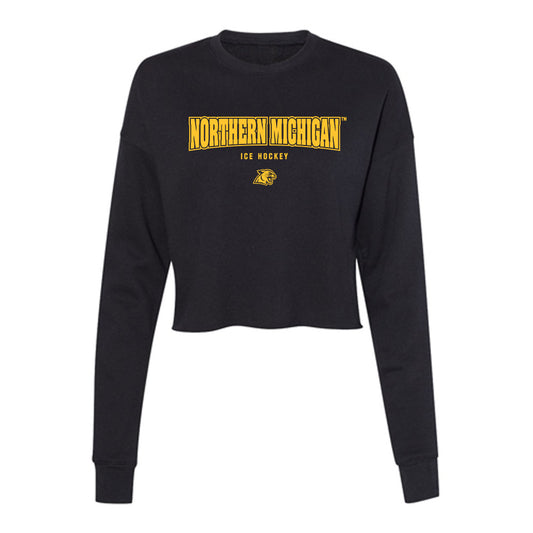 Northern Michigan - NCAA Men's Ice Hockey : Anthony Cliche - Women's Cropped Crew Fleece-0