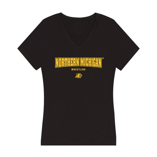 Northern Michigan - NCAA Women's Wrestling : Emma Heslin - Women's V-Neck T-Shirt-0