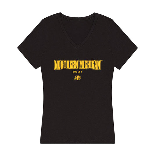 Northern Michigan - NCAA Men's Soccer : Nils Cedergren - Women's V-Neck T-Shirt-0