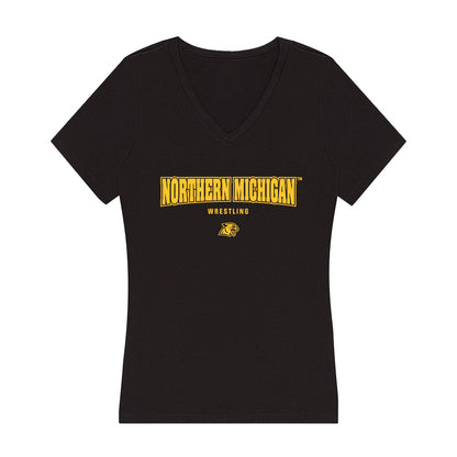 Northern Michigan - NCAA Wrestling : Samantha Chaon - Women's V-Neck T-Shirt-0