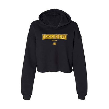 Northern Michigan - NCAA Men's Soccer : Max Rebori - Women's Crop Fleece Hoodie-0