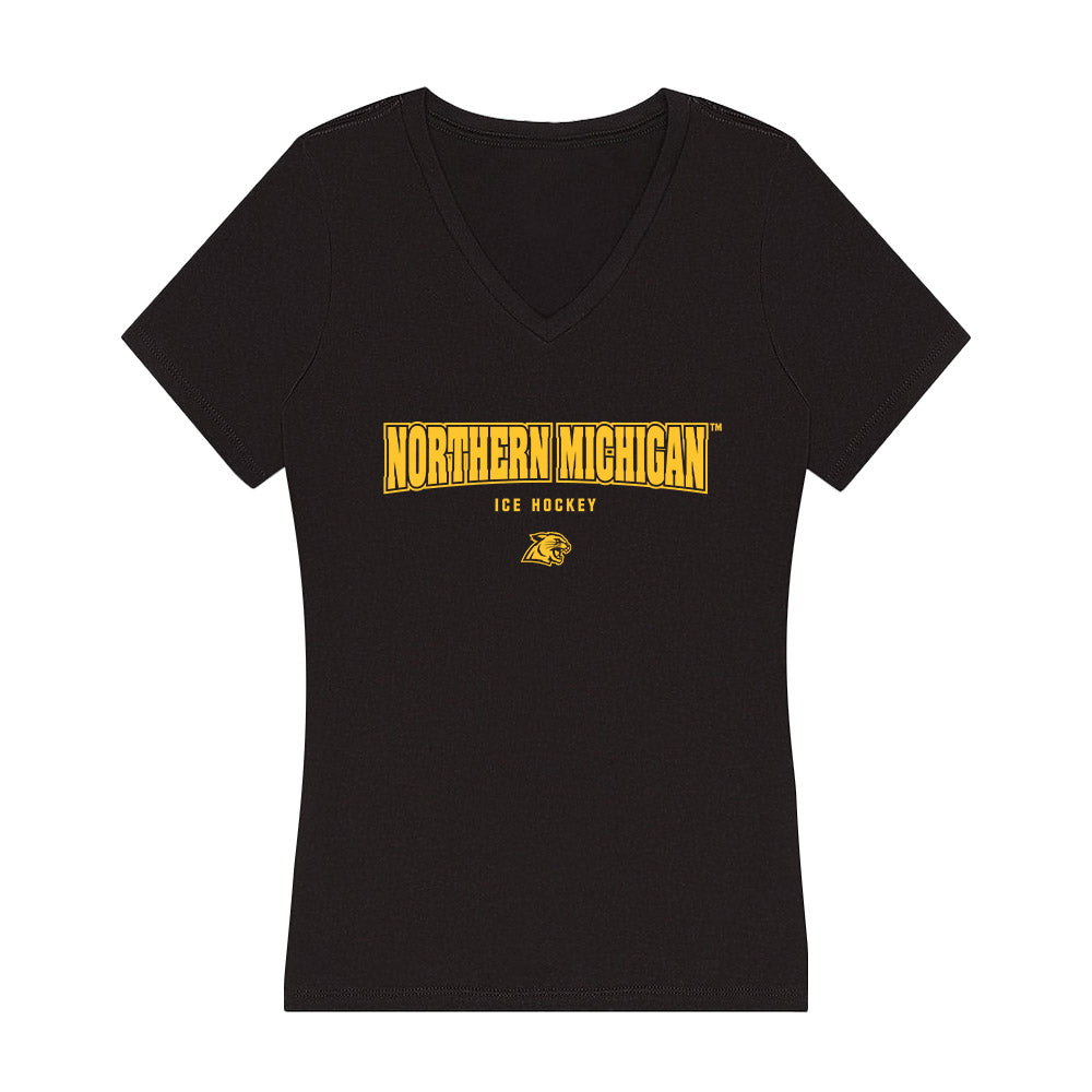 Northern Michigan - NCAA Men's Ice Hockey : Julian Molinaro - Women's V-Neck T-Shirt-0