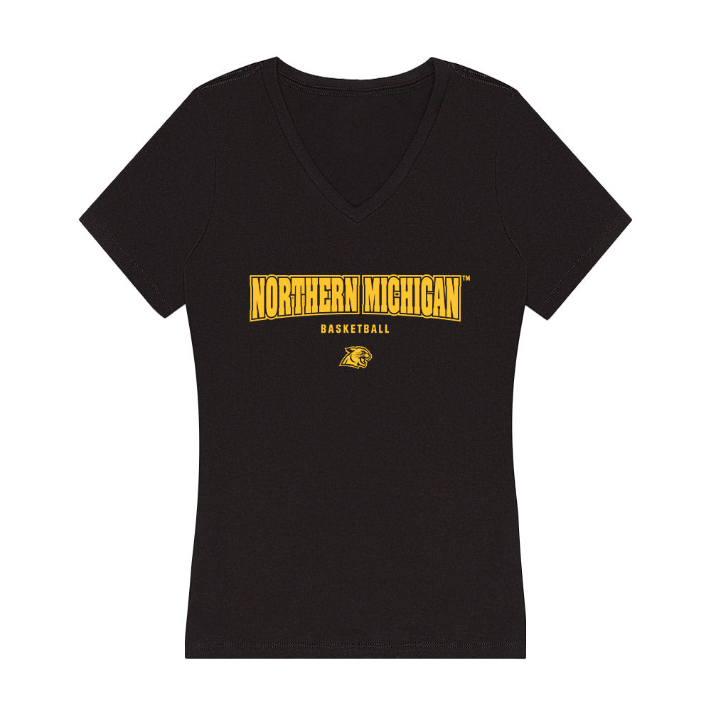 Northern Michigan - NCAA Men's Basketball : Derek Merwick - Women's V-Neck T-Shirt-0