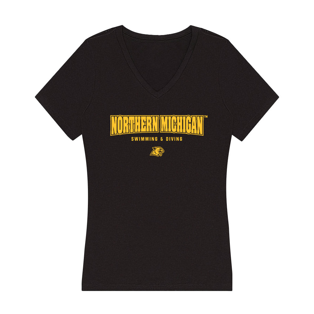 Northern Michigan - NCAA Women's Swimming & Diving : Grace Daly - Women's V-Neck T-Shirt-0