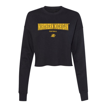 Northern Michigan - NCAA Football : Noah Dobert - Women's Cropped Crew Fleece-0