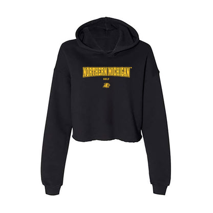 Northern Michigan - NCAA Men's Golf : Russel Sprecher - Women's Crop Fleece Hoodie-0