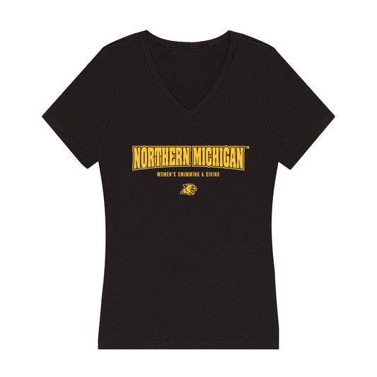 Northern Michigan - NCAA Women's Swimming & Diving : Jillian McKinley - Women's V-Neck T-Shirt-0