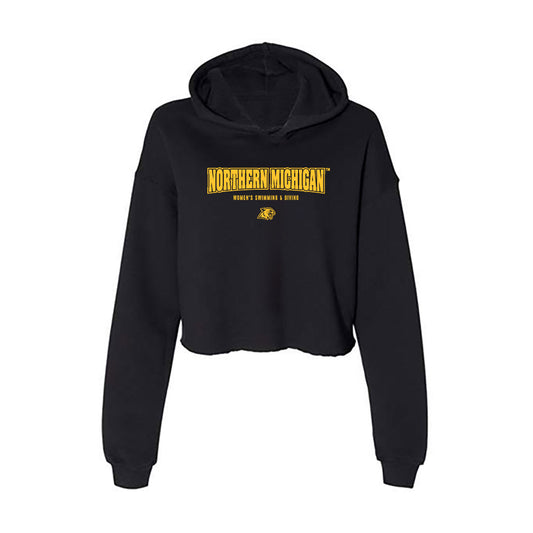 Northern Michigan - NCAA Women's Swimming & Diving : Jillian McKinley - Women's Crop Fleece Hoodie-0