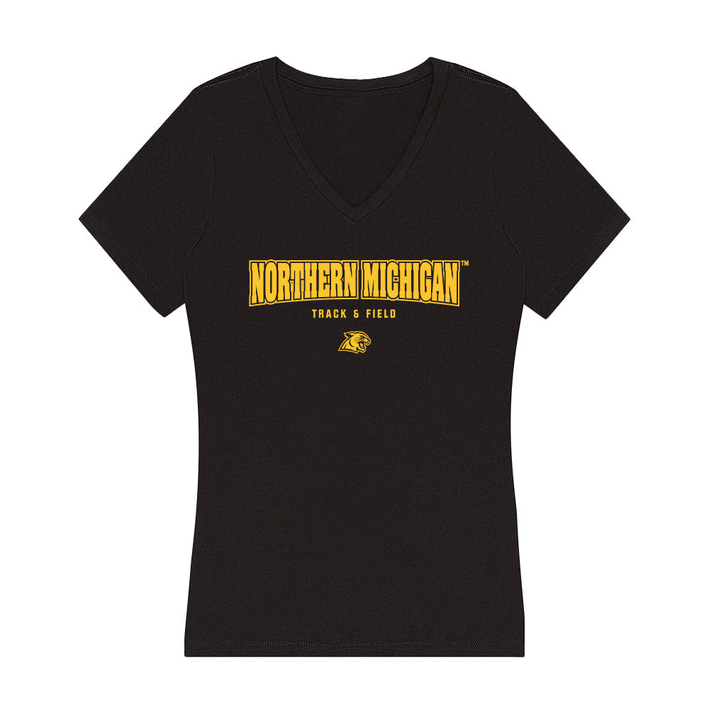 Northern Michigan - NCAA Women's Track & Field : Taylor Rogers - Women's V-Neck T-Shirt-0