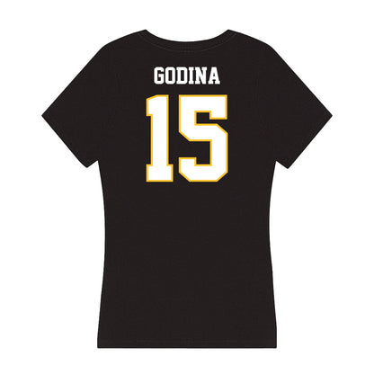 PLU - NCAA Softball : Madelynne Godina - Women's V-Neck T-Shirt-1