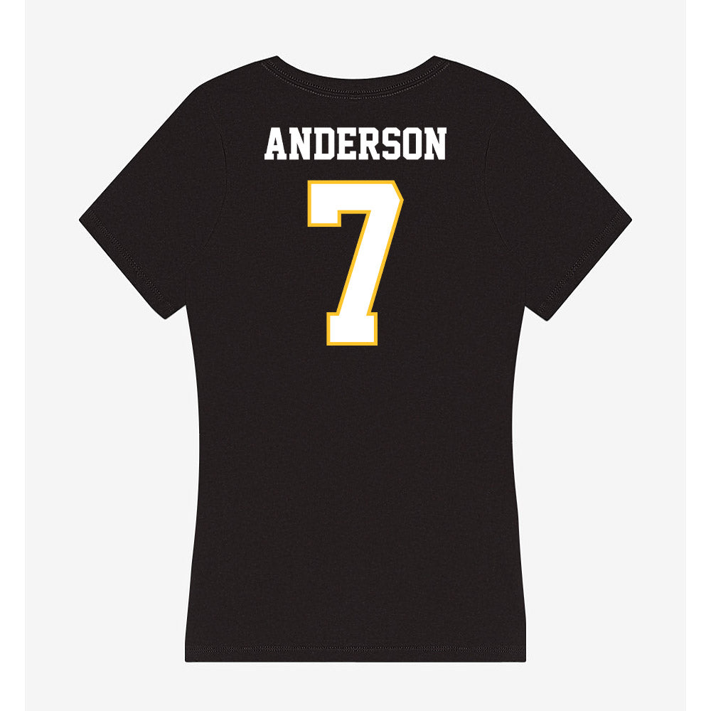 PLU - NCAA Softball : Maiya Anderson - Women's V-Neck T-Shirt-1