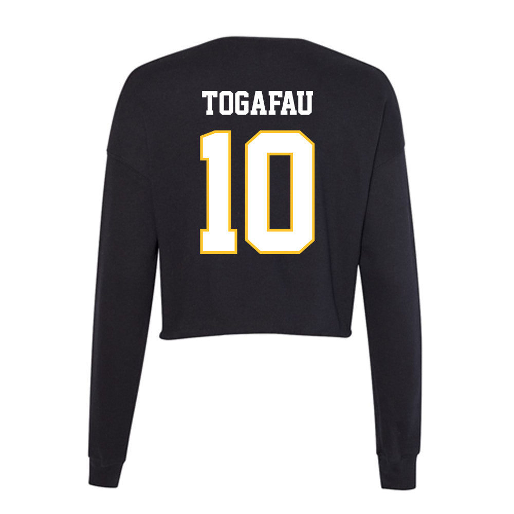 PLU - NCAA Football : Braeden Togafau - Women's Cropped Crew Fleece-1