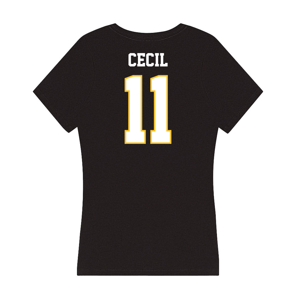 PLU - NCAA Women's Soccer : Hannah Cecil - Women's V-Neck T-Shirt-1