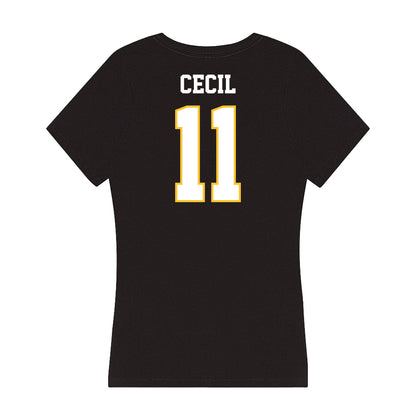 PLU - NCAA Women's Soccer : Hannah Cecil - Women's V-Neck T-Shirt-1