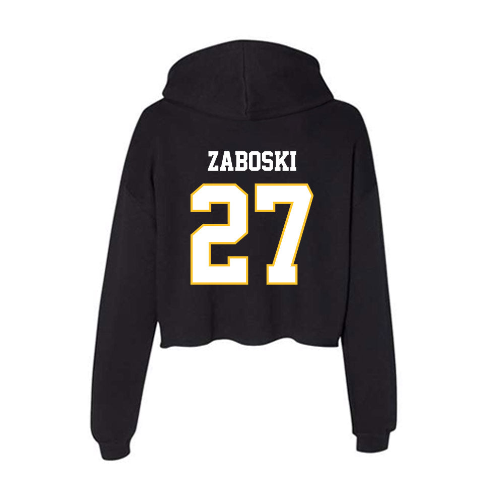 PLU - NCAA Women's Lacrosse : Lia Zaboski - Women's Crop Fleece Hoodie-1