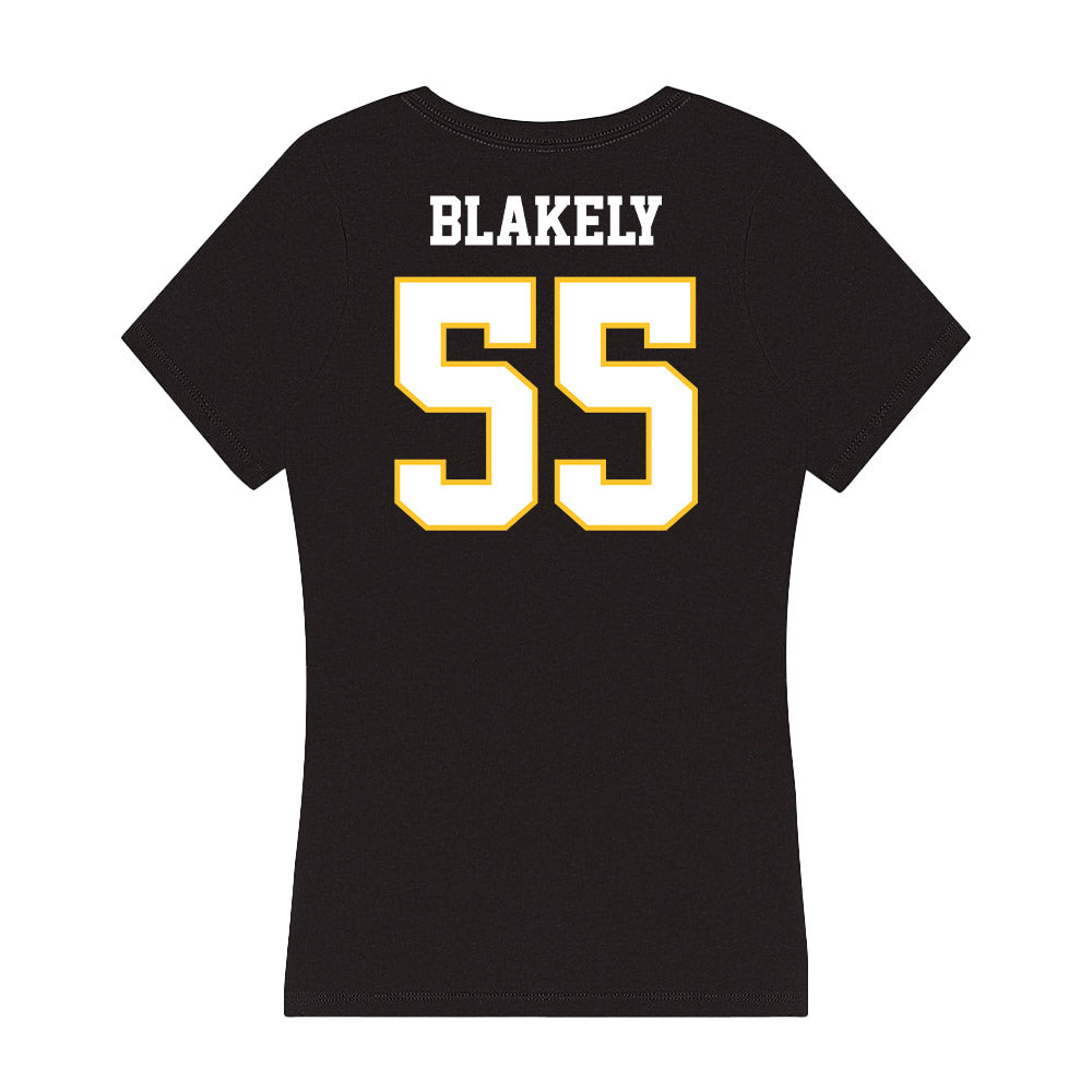 PLU - NCAA Softball : Kimara Blakely - Women's V-Neck T-Shirt-1