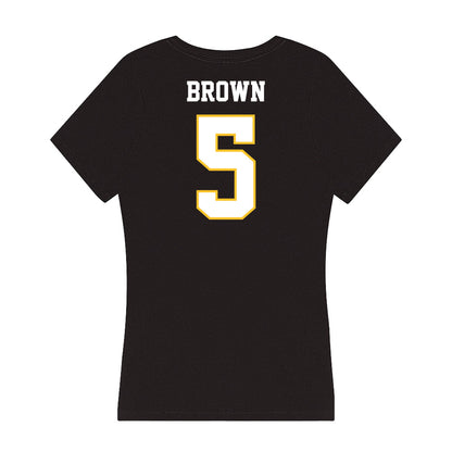 PLU - NCAA Men's Basketball : Julian Brown - Women's V-Neck T-Shirt-1