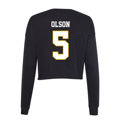 PLU - NCAA Women's Soccer : Olivia Olson - Women's Cropped Crew Fleece-1