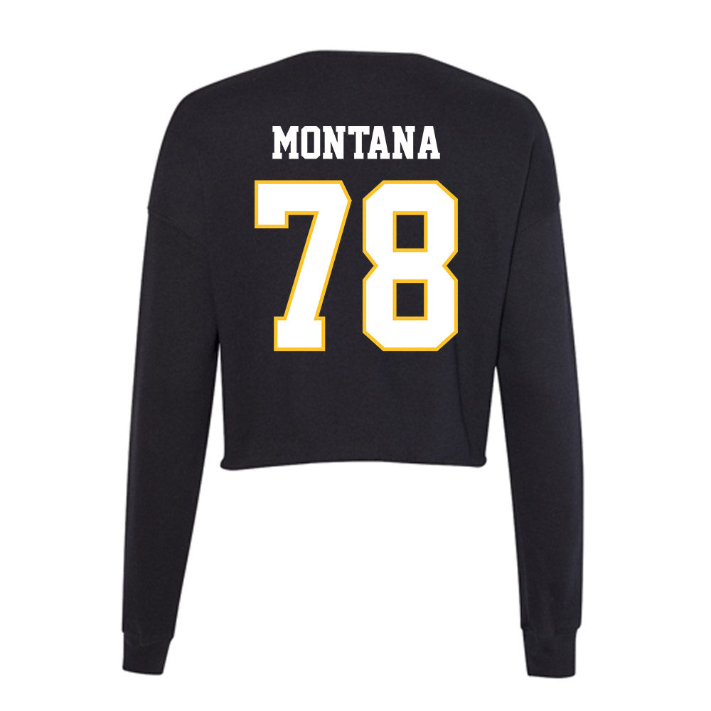 PLU - NCAA Football : Griffin Montana - Women's Cropped Crew Fleece-1