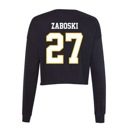 PLU - NCAA Women's Lacrosse : Lia Zaboski - Women's Cropped Crew Fleece-1