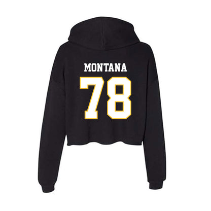 PLU - NCAA Football : Griffin Montana - Women's Crop Fleece Hoodie-1
