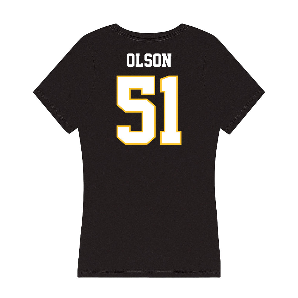 PLU - NCAA Baseball : Charlie Olson - Women's V-Neck T-Shirt-1