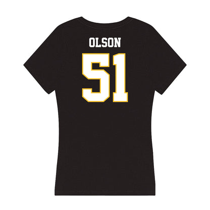 PLU - NCAA Baseball : Charlie Olson - Women's V-Neck T-Shirt-1