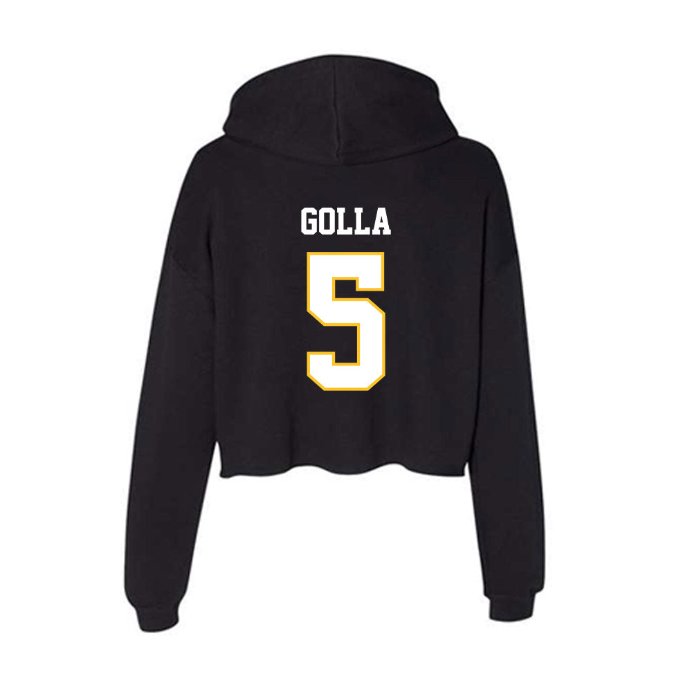 PLU - NCAA Football : Nico Golla - Women's Crop Fleece Hoodie-1