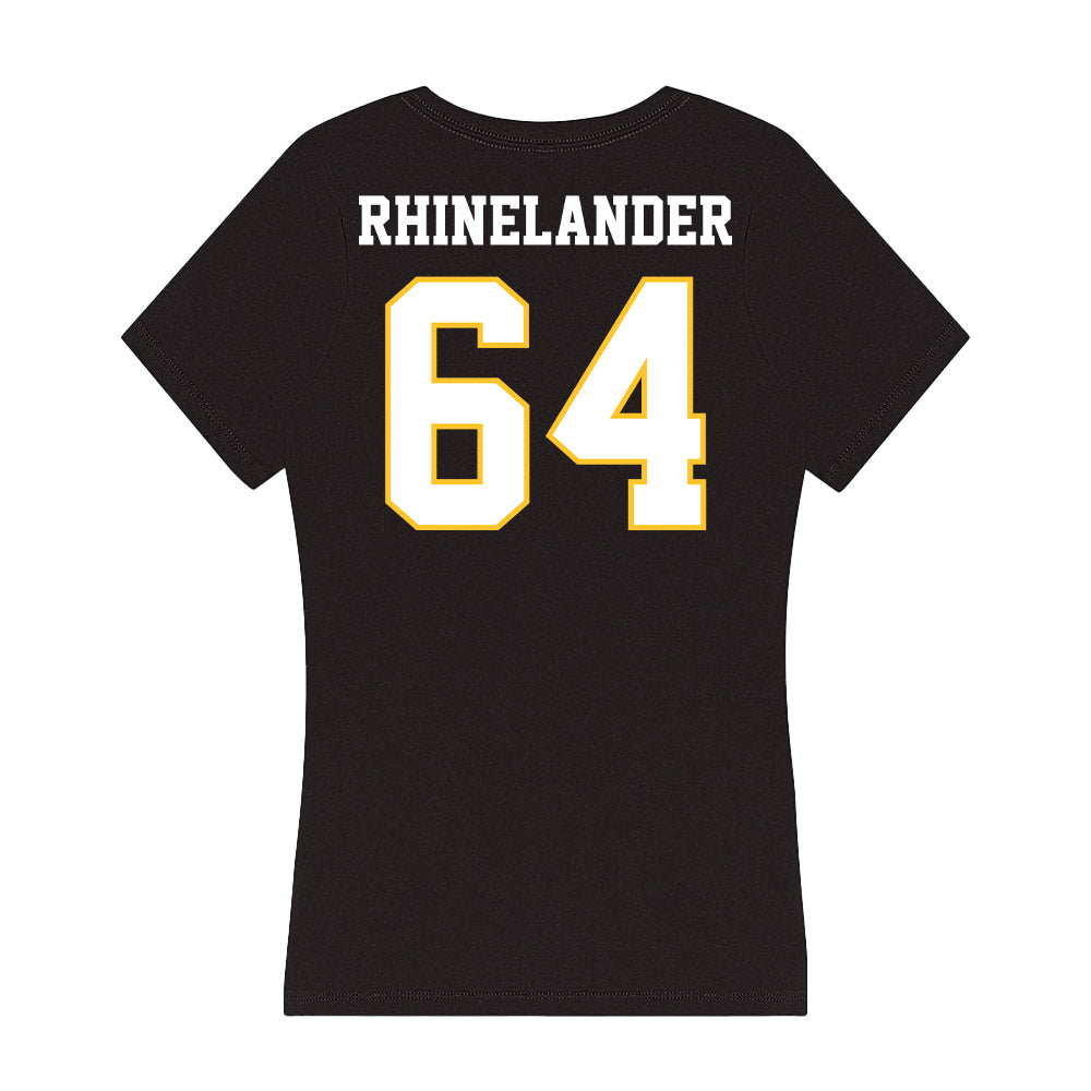 PLU - NCAA Football : Caleb Rhinelander - Women's V-Neck T-Shirt-1
