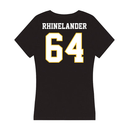 PLU - NCAA Football : Caleb Rhinelander - Women's V-Neck T-Shirt-1